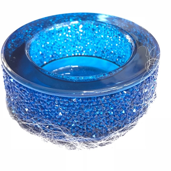 NWT💎Swarovski💎Dark Blue Crystal Candle Holder - Picture 7 of 8